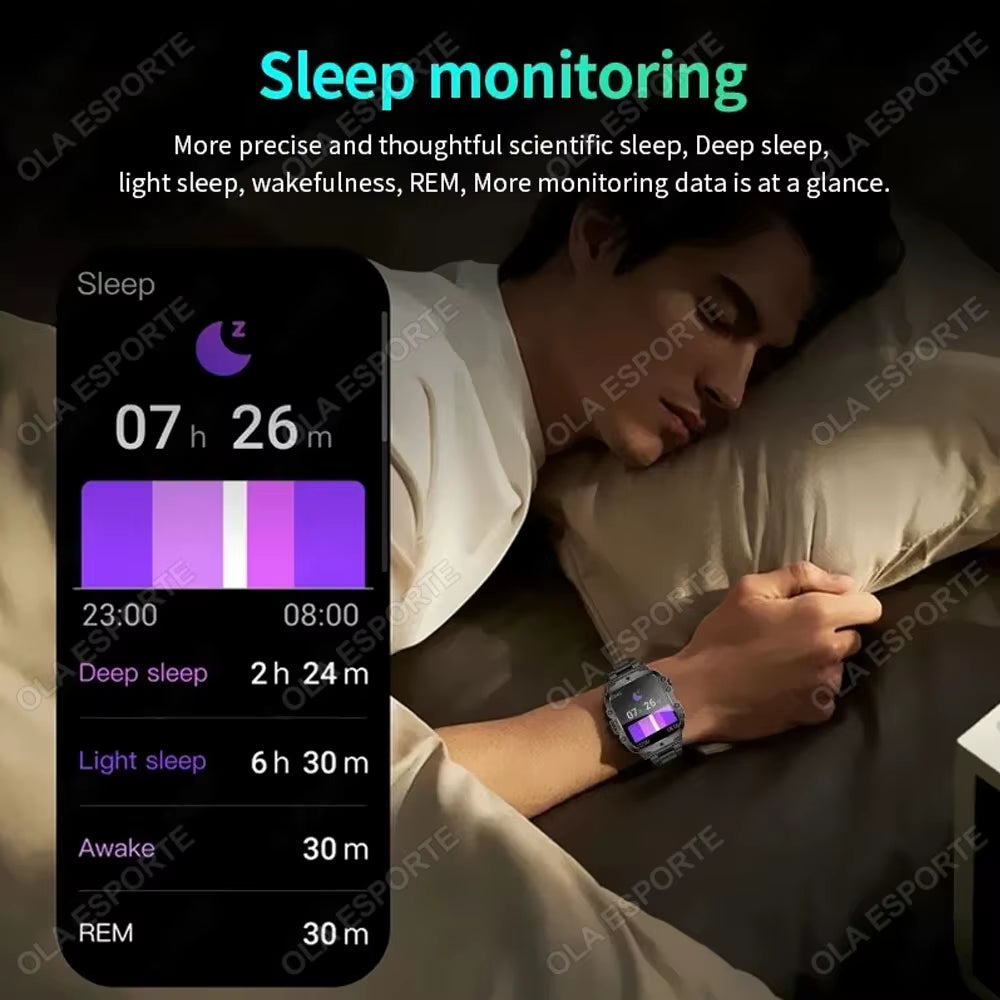 Waterproof Bluetooth Fitness Smartwatch with Flashlight, Rating for Android and iOS